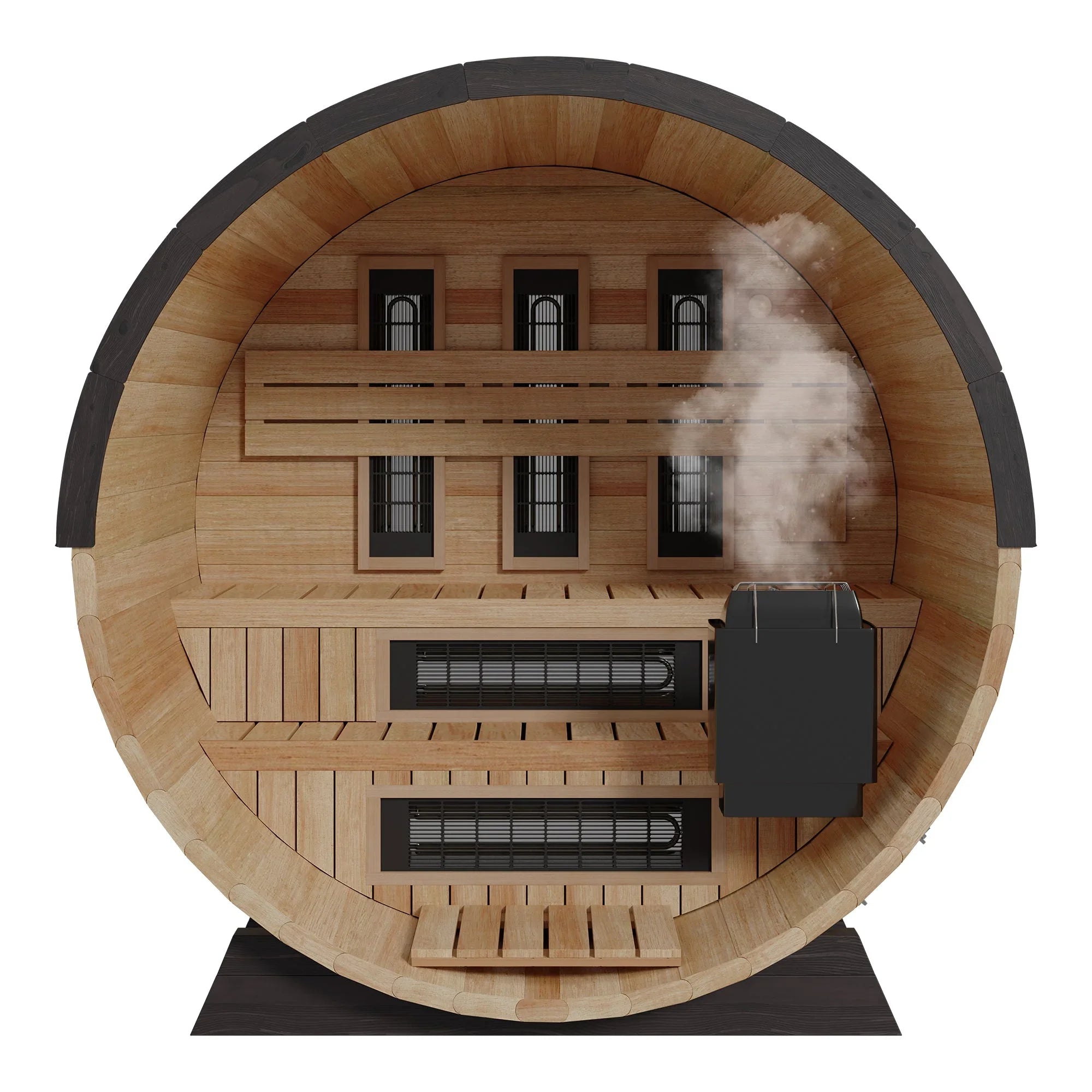 Finnmark Thermo-Aspen Combination Barrel Sauna FD-7 - Green Vista Living
