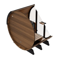 Finnmark 4-Person Hybrid Outdoor Infrared & Traditional Cedar Barrel Sauna | FD-6 - Green Vista Living