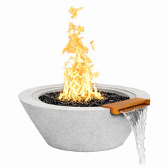Flame Havens 30" Round GFRC Concrete Cone Style Fire and Water Bowl by Flame Havens Serenity Series