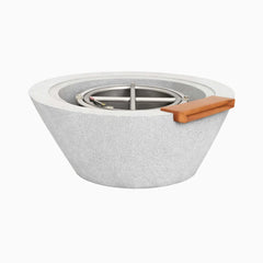 Flame Havens 24" Round GFRC Concrete Cone Style Fire and Water Bowl by Flame Havens Serenity Series