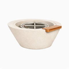 Flame Havens 30" Round GFRC Concrete Cone Style Fire and Water Bowl by Flame Havens Serenity Series