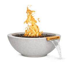 Flame Havens 24" Round GFRC Concrete Fire and Water Bowl by Flame Havens Serenity Series