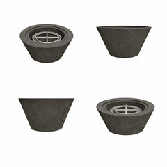 Flame Havens 24" Round GFRC Concrete Cone Style Fire Only Bowl by Flame Havens Serenity Series
