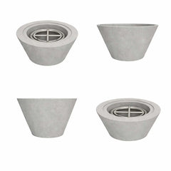 Flame Havens 24" Round GFRC Concrete Cone Style Fire Only Bowl by Flame Havens Serenity Series