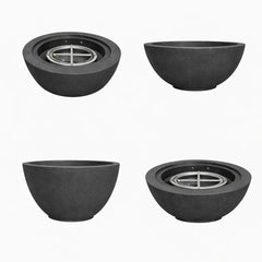 Flame Havens 24" Round GFRC Concrete Fire Only Bowl by Flame Havens Serenity Series