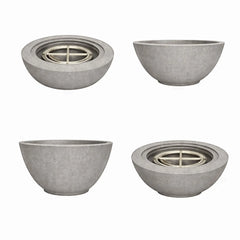 Flame Havens 24" Round GFRC Concrete Fire Only Bowl by Flame Havens Serenity Series