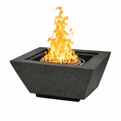 Flame Havens 24" Square Angular GFRC Concrete Cone Style Fire Only Bowl by Flame Havens Serenity Series