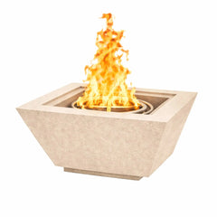 Flame Havens 24" Square Angular GFRC Concrete Cone Style Fire Only Bowl by Flame Havens Serenity Series