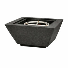 Flame Havens 24" Square Angular GFRC Concrete Cone Style Fire Only Bowl by Flame Havens Serenity Series