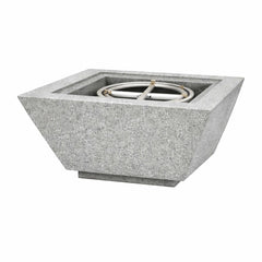 Flame Havens 24" Square Angular GFRC Concrete Cone Style Fire Only Bowl by Flame Havens Serenity Series