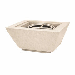 Flame Havens 24" Square Angular GFRC Concrete Cone Style Fire Only Bowl by Flame Havens Serenity Series