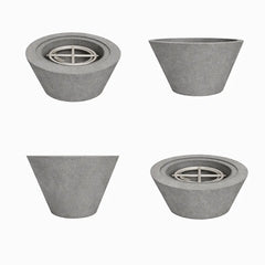 Flame Havens 30" Round GFRC Concrete Cone Style Fire Only Bowl by Flame Havens Serenity Series