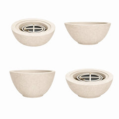 Flame Havens 30" Round GFRC Concrete Fire Only Bowl by Flame Havens Serenity Series