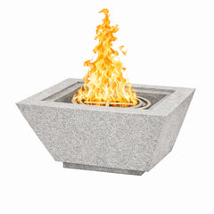 Flame Havens 30" Square Angular GFRC Concrete Cone Style Fire Only Bowl by Flame Havens Serenity Series