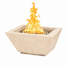 Flame Havens 30" Square Angular GFRC Concrete Cone Style Fire Only Bowl by Flame Havens Serenity Series