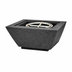 Flame Havens 30" Square Angular GFRC Concrete Cone Style Fire Only Bowl by Flame Havens Serenity Series