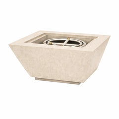 Flame Havens 30" Square Angular GFRC Concrete Cone Style Fire Only Bowl by Flame Havens Serenity Series