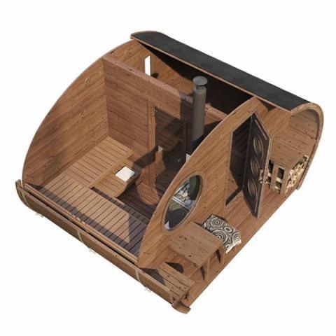SaunaLife Model G11 Outdoor Sauna | 8 Persons - Green Vista Living