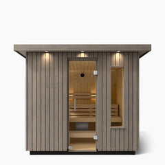 Kohler C2 Outdoor Sauna Kit – Weathered Grey Spruce | Up to 6 Persons - Green Vista Living
