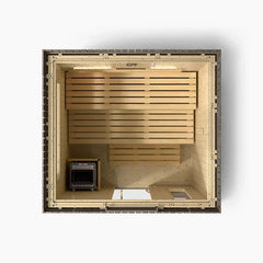 Kohler C2 Outdoor Sauna Kit – Weathered Grey Spruce | Up to 6 Persons - Green Vista Living