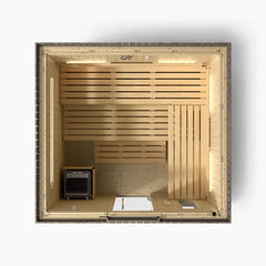 Kohler C2 Outdoor Sauna Kit – Weathered Grey Spruce | Up to 6 Persons