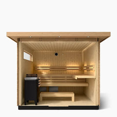 Kohler C2 Outdoor Traditional Sauna Kit – Douglas Fir | Up to 6 Persons - Green Vista Living