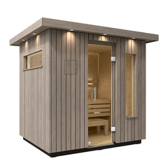 Kohler C2 Outdoor Sauna Kit – Weathered Grey Spruce | Up to 6 Persons - Green Vista Living