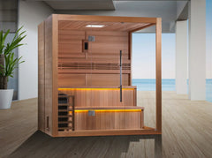 Golden Designs Kuusamo Traditional Sauna – Canadian Red Cedar Interior | GDI-7206-01 / Kuusamo | 6 Person