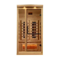Golden Designs Full Spectrum Infrared Sauna with Himalayan Salt Bar | GDI-8010-03 | 1 Person
