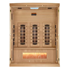 Golden Designs Full Spectrum Infrared Sauna with Himalayan Salt Bar | GDI-8030-03 | 3 Persons