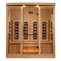 Golden Designs Full Spectrum Infrared Sauna with Himalayan Salt Bar | GDI-8040-03 | 4 Persons