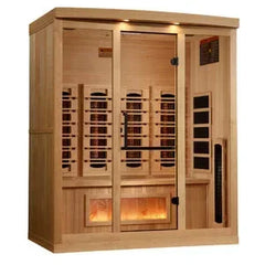 Golden Designs Full Spectrum Infrared Sauna with Himalayan Salt Bar | GDI-8040-03 | 4 Persons