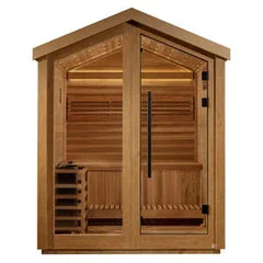 Golden Designs Savonlinna Outdoor Traditional Sauna – Canadian Red Cedar Interior | GDI-8503-01 / Savonlinna | 3 Person