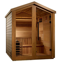 Golden Designs Kaarina Outdoor Traditional Sauna – Canadian Red Cedar Interior | GDI-8506-01 / Kaarina | 6 Person