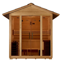 Golden Designs Vorarlberg Traditional Outdoor Steam Sauna – Canadian Hemlock | GDI-8105-01 / Vorarlberg | 5 Person