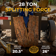 FIRMAN Power Equipment 28-Ton Gas Powered Hydraulic Log Splitter