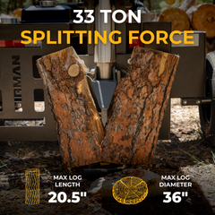 FIRMAN Power Equipment 33-Ton Gas Powered Hydraulic Log Splitter