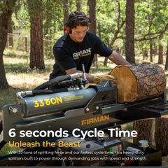 FIRMAN Power Equipment 33-Ton Gas Powered Hydraulic Log Splitter