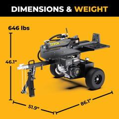 FIRMAN Power Equipment 33-Ton Gas Powered Hydraulic Log Splitter