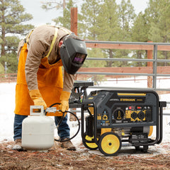FIRMAN Power Equipment Dual Fuel 4550/3650W Portable Generator Electric Start with CO Alert