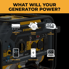 FIRMAN Power Equipment Dual Fuel Portable Generator 4550/3650W Recoil Start