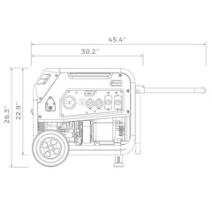 FIRMAN Power Equipment Dual Fuel Portable Generator 5700W Recoil Start 120/240V