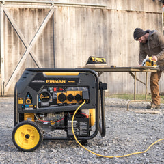 FIRMAN Power Equipment Dual Fuel Portable Generator 7500W Electric Start 120/240V