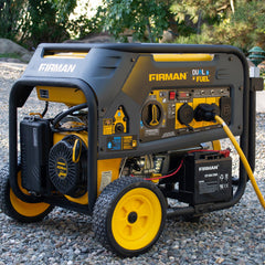 FIRMAN Power Equipment Dual Fuel Portable Generator 8000W Electric Start 120/240V
