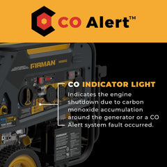 FIRMAN Power Equipment Dual Fuel Portable Generator 10000/8000W Electric Start 120/240V with CO alert