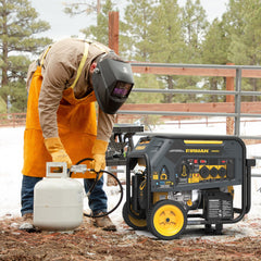 FIRMAN Power Equipment Dual Fuel Portable Generator 10000/8000W Electric Start 120/240V with CO alert
