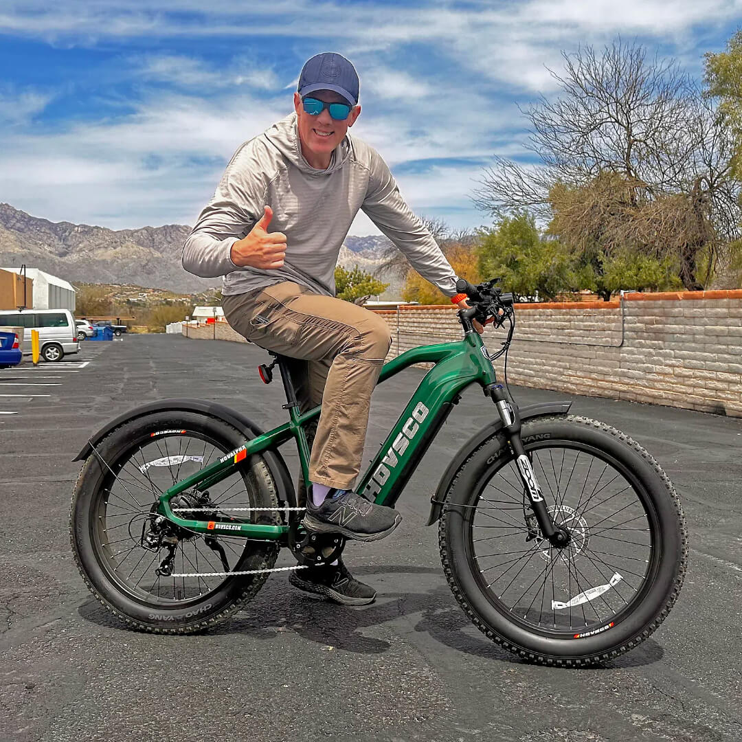 HOVSCO HovAlpha 26" Fat Tire Electric Bike - Green Vista Living