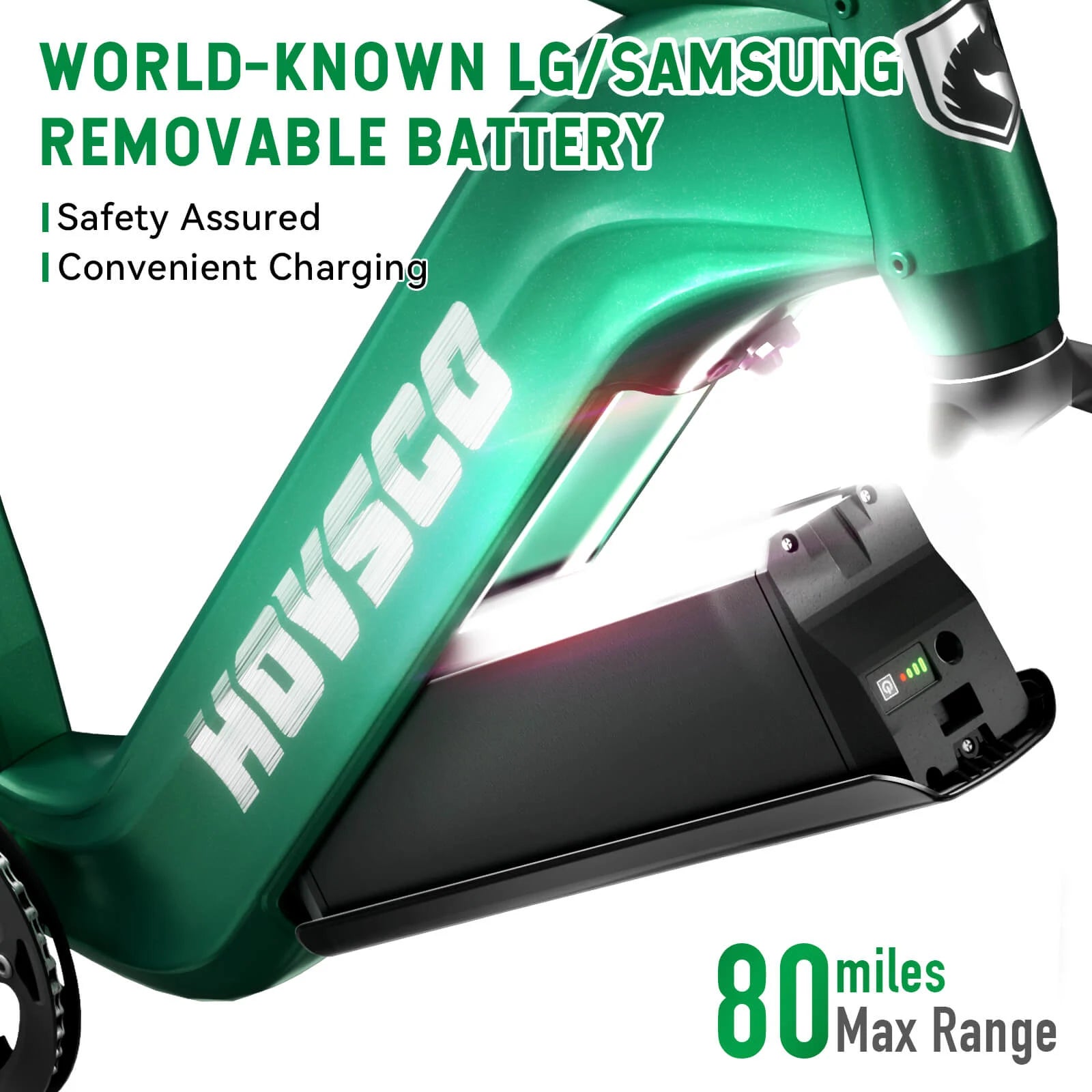 HOVSCO HovAlpha 26" Fat Tire Electric Bike - Green Vista Living