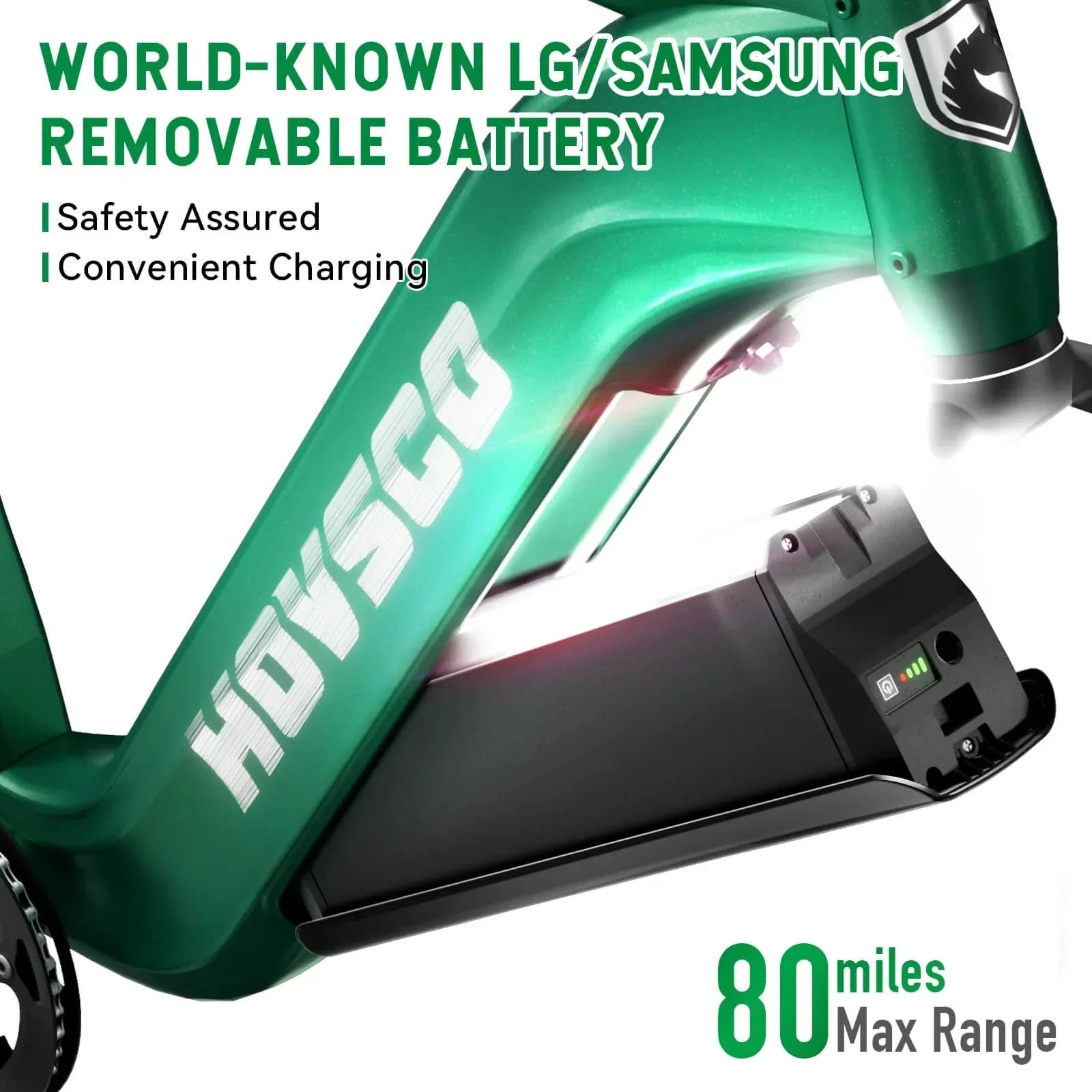 HOVSCO HovAlpha 26" Fat Tire Electric Bike - Green Vista Living