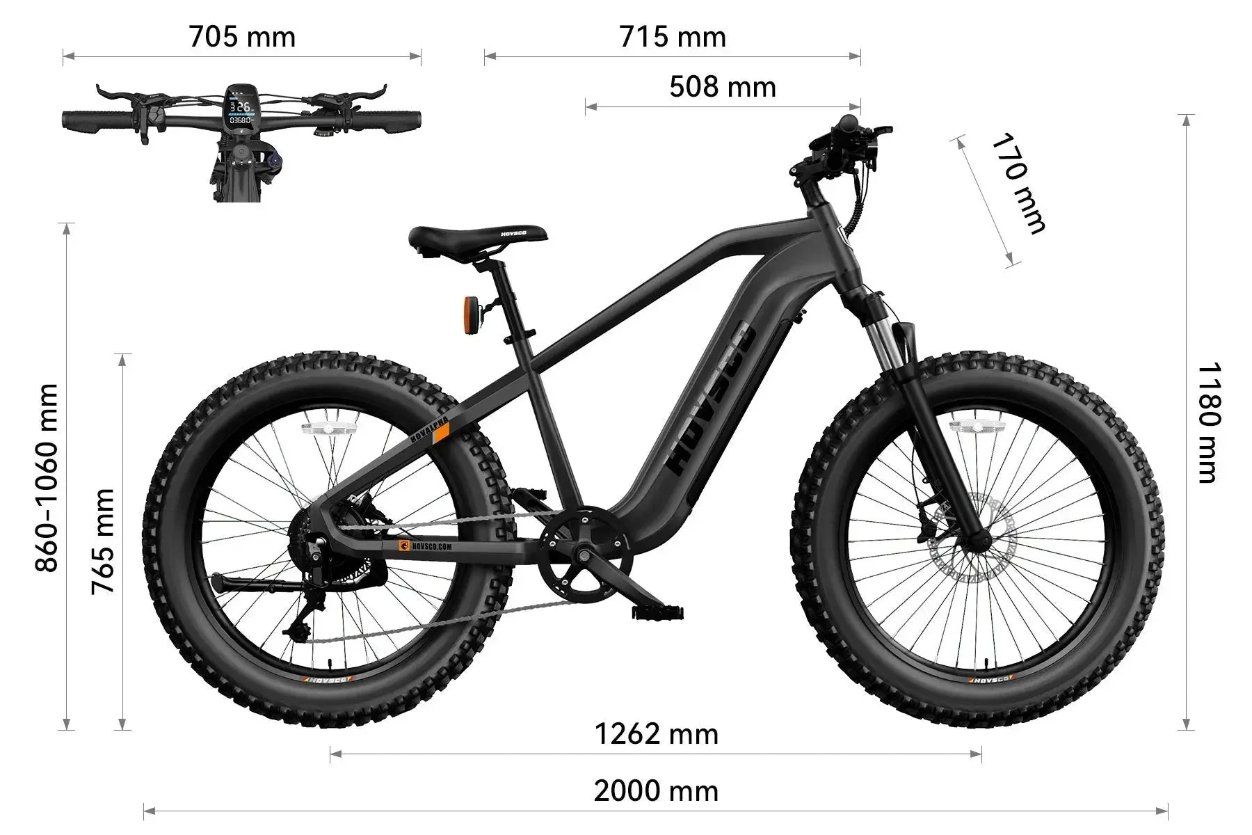 HOVSCO HovAlpha 26" Fat Tire Electric Bike - Green Vista Living
